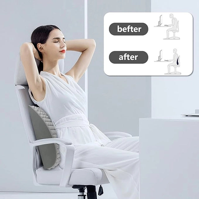 Back Stretcher and Neck Stretcher, Neck and Back Stretcher for Relief, Lumbar Cushion