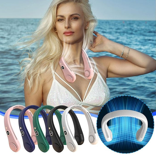 Neckband Portable Air Conditioning Neck Cooler Cooling Ventilator Summer Rechargeable USB Mini Bladeless Fan