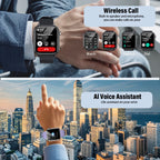 LAXASFIT Bluetooth Talk Smart Watch Message Reminder Sleep Monitoring IP68 Waterproof 100+ Sport Mode Smart Watch Android IOS