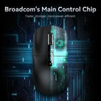 Attack shark X6 Bluetooth Mouse,PAW3395,2.4 Tri-Mode Connection, RGB Touch Magnetic Charging Base, Macro Gaming Mouse