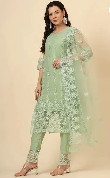 Kurta With Dupatta And Bottomwear