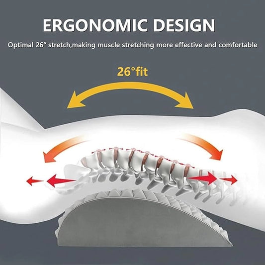 Back Stretcher and Neck Stretcher, Neck and Back Stretcher for Relief, Lumbar Cushion