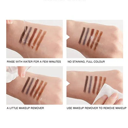 3 In 1 Eye Brows Set For Women Waterproof Brow Pencil + Powder + Brush Pigment Black Brown Eyebrow Kit Makeup 2